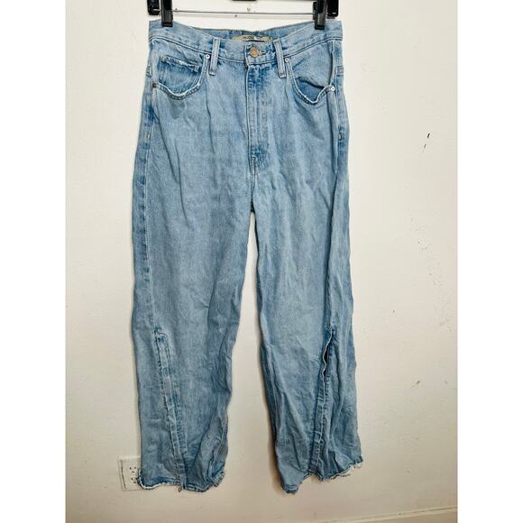 HUDSON Women's Blue Cotton Blend James High-Rise Wide Leg Jeans Size 28 - Picture 5 of 16